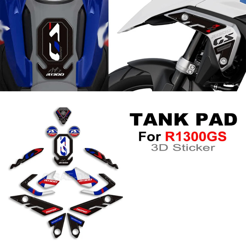 For BMW R1300GS R 1300 GS Protector Tank Pad Decal Decorative Sticker Trophy Triple Black Option 71