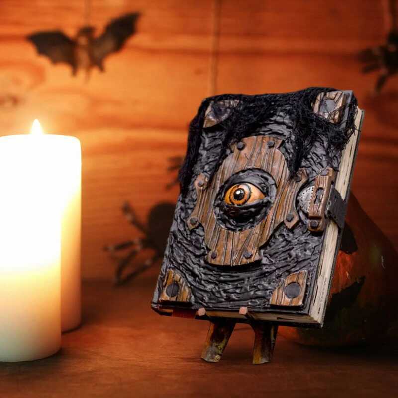 C Oddities Notebook Spell Book Witchcraft Curse Demon's Eye Horror Book Halloween Horror Prop Ornam