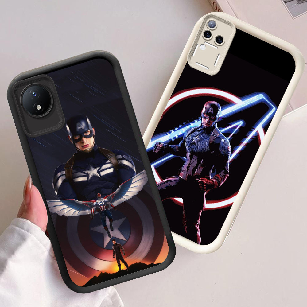 YS-42 Captain America เคสกันกระแทกสําหรับ VIVO Y02 Y02a Y02t V30 Y29 V50 Pro