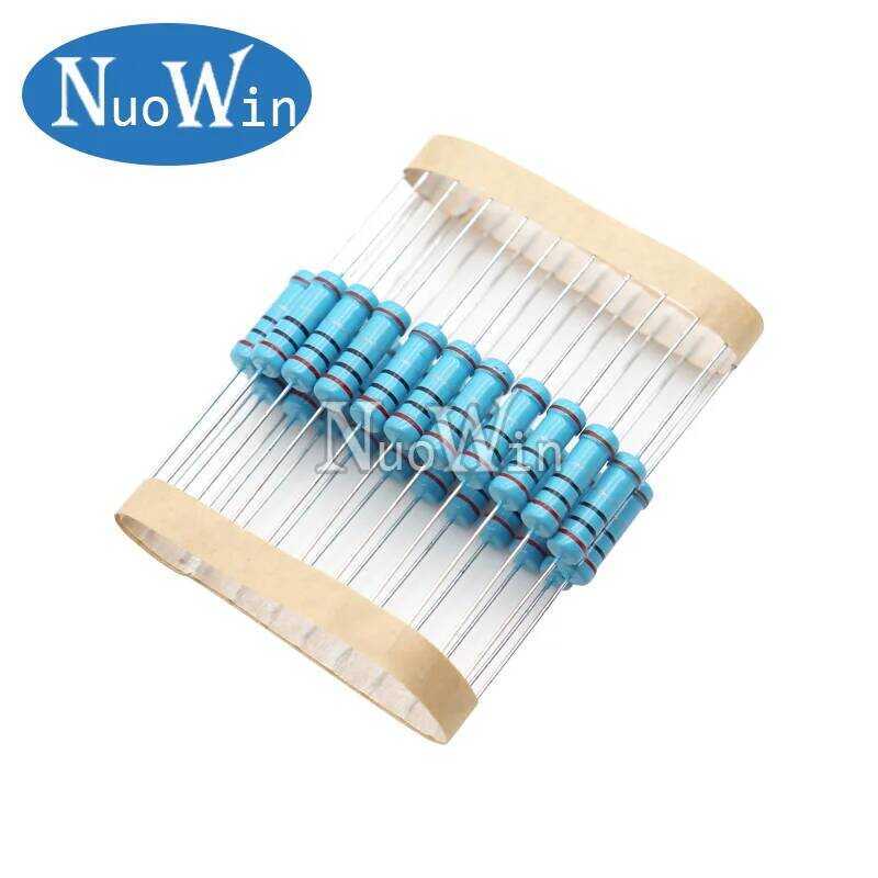 ชิ้น/ล็อต 20 ตัวต้านทานฟิล์มโลหะ 2W 1% 1R-1M 2.2R 4.7R 10R 22R 47R 100R 220R 470R 1K 3.3K 10K 33K 10