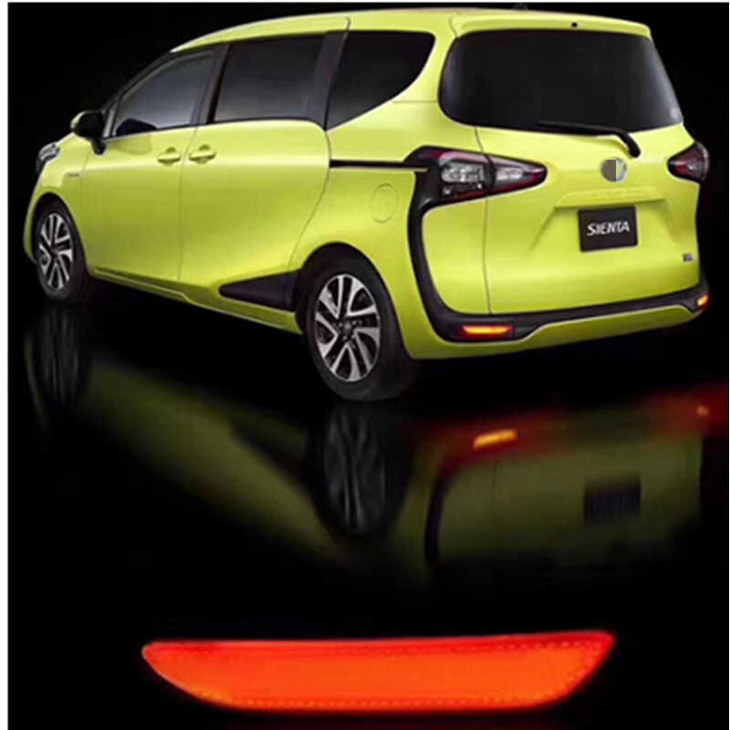 เหมาะสําหรับ 2016SIENTA ไฟกันชนด้านหลัง LED ด้านหลังกันชนเบรค Strobe พวงมาลัยน้ําสามฟังก์ชั่นไฟท้าย