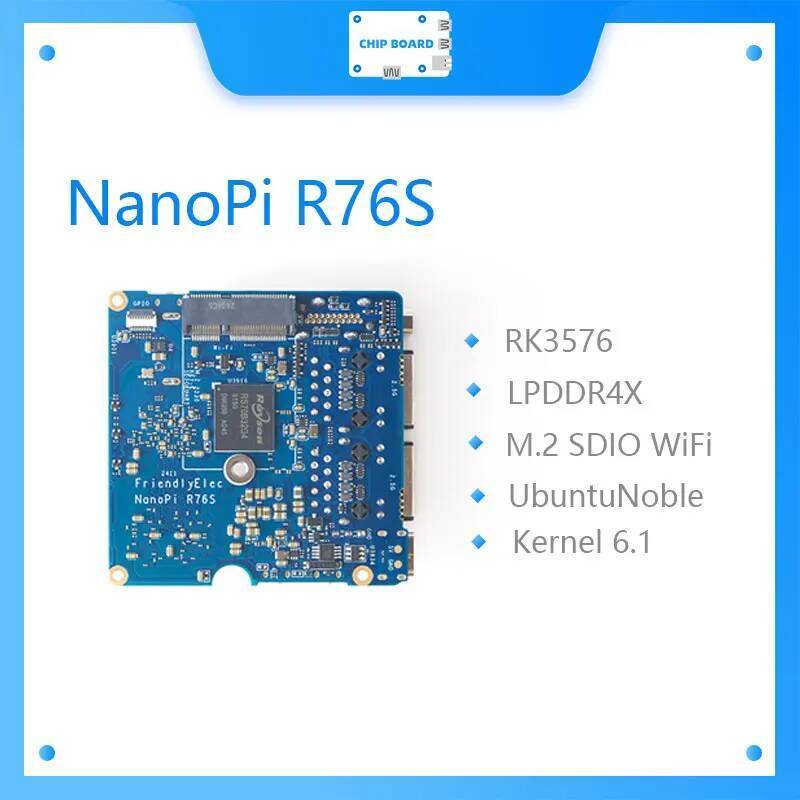 FriendlyElec NanoPi R76S | RK3576 LPDDR5 SBC | นิค คู่ 2.5G | HDMI & AI กําหนดงาน