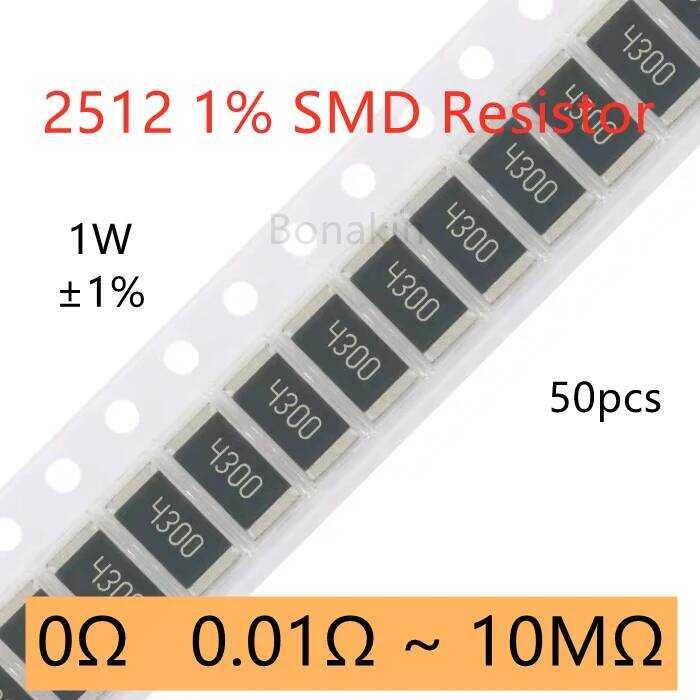 ชิ้น 50 2512 ตัวต้านทาน SMD 1% 1%