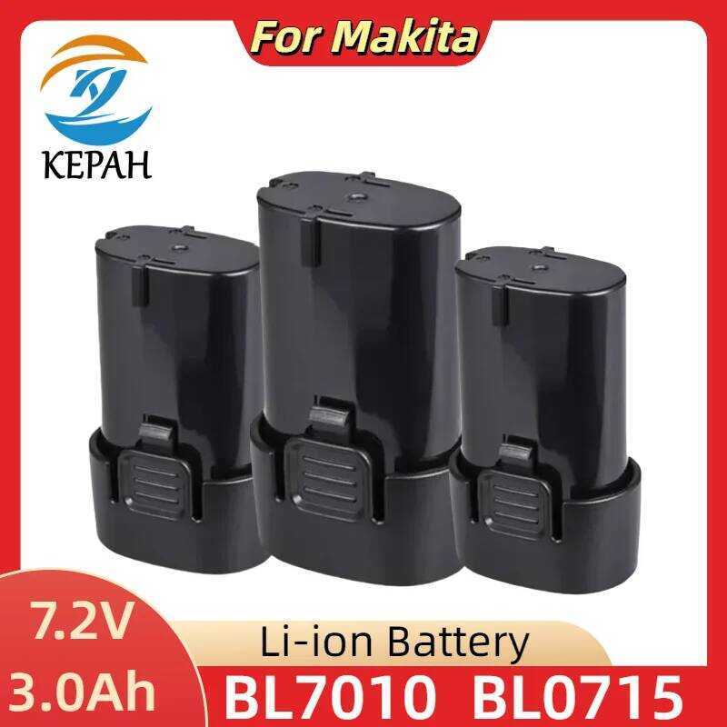 Makita แบตเตอรี่เครื่องมือไฟฟ้าสำหรับ 7.2V 3000mah BL7010 BL0715 DF010 DF012 DF022 7.2-4 194355-2 19