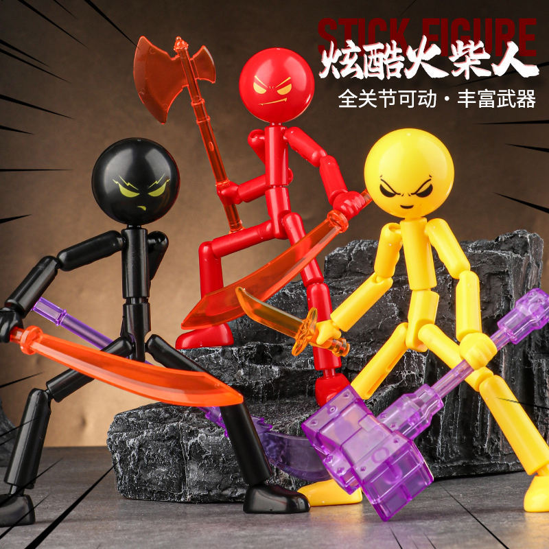 Sticky Stickman Building Blocks Figure Moving Doll Dummy13 Assembly Model Tendy Toy Diy Soldier Orn