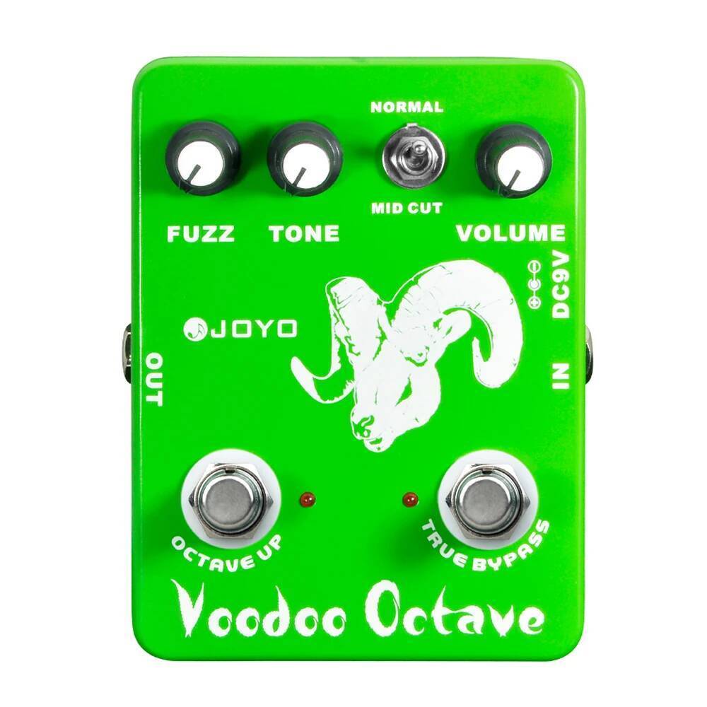 JOYO JF-12 WOODOO OCTAVE แป้นเหยียบกีตาร์พร้อมเอฟเฟกต์การบิดเบือนแบบตัดกลางเสียง Vintage Fuzz สําหรั