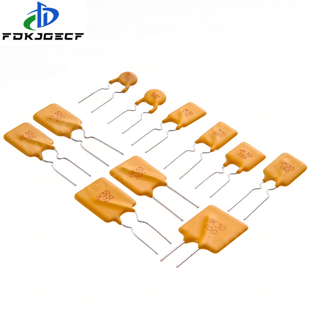 10PCS รีเซ็ตฟิวส์ 30V PTC Polymer PPTC DIP JK30 0.5A 0.75A 0.9A 1.1A 1.35A 1.6A 1.85A 2A 2.5A 3A 4A 