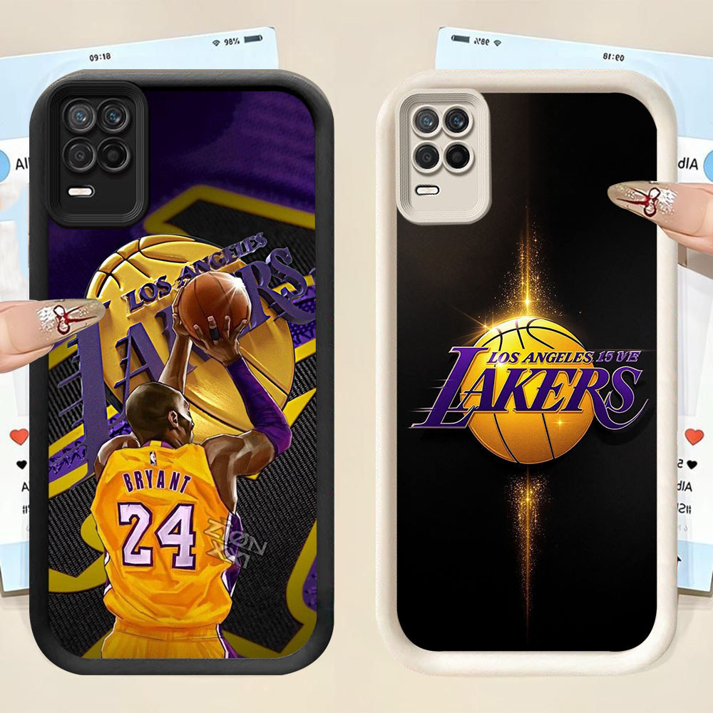 YS-65 Lakers บาสเกตบอลกันกระแทกสําหรับ OPPO A54 Realme 8 8S Q3 V13 Narzo 30 Pro