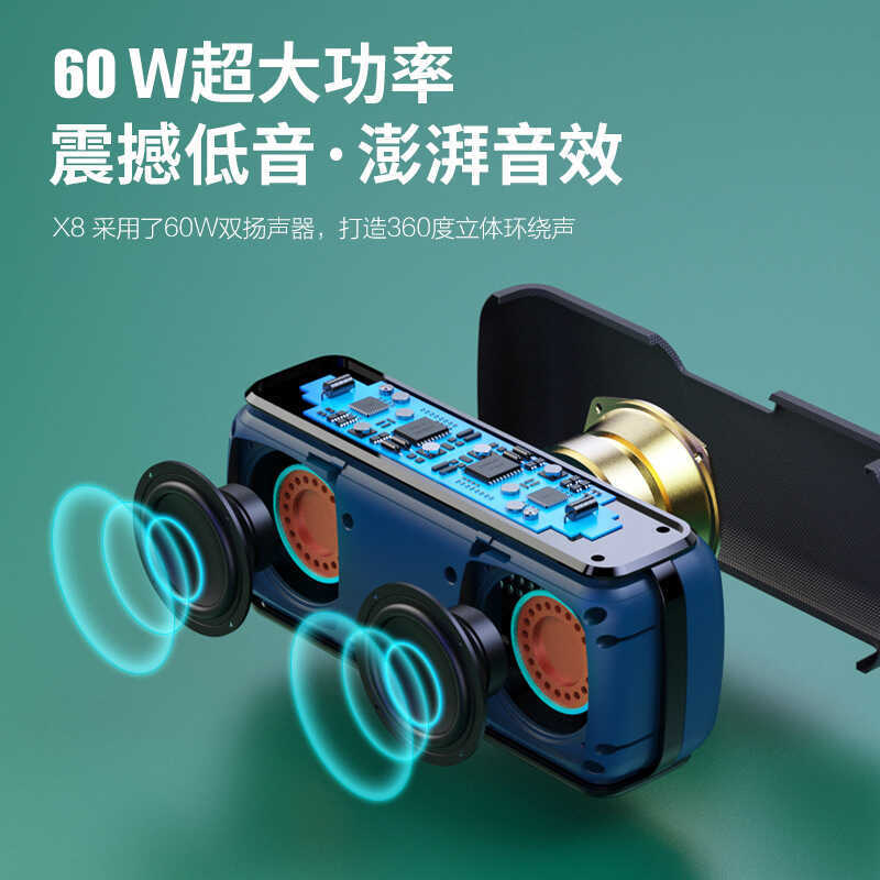 XDOBO ลำโพงบลูทูธ X8 เบสหนัก ซับวูฟเฟอร์ อุปกรณ์อิเล็กทรอนิกส์ภายในบ้าน ขายดี