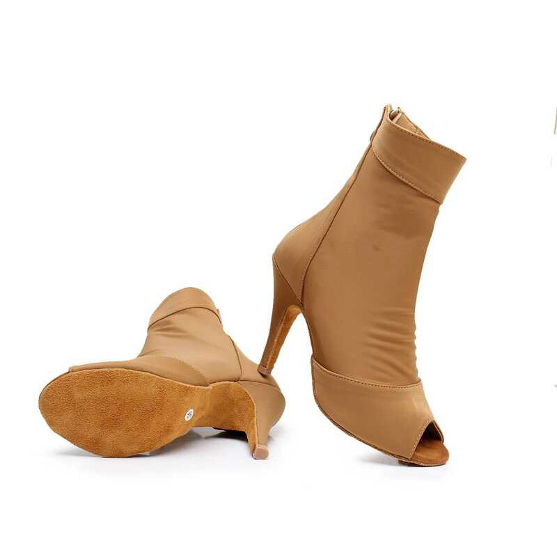 ▥ สีดําฟรีรองเท้าเต้นรําผู้หญิงรองเท้าส้นสูงรองเท้าแตะ Modern Dance JAZZ POLE STAGE Performance