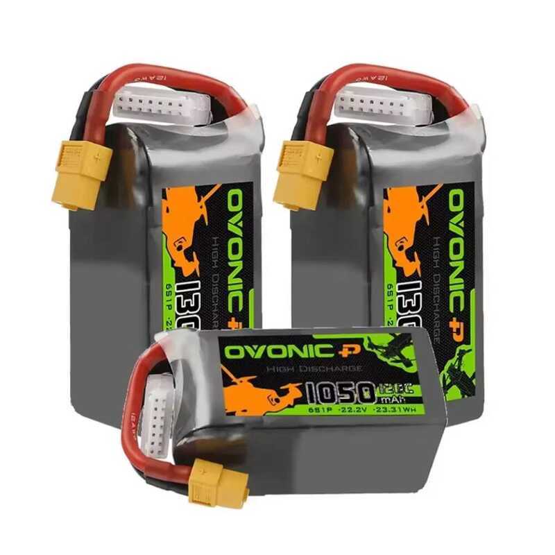 Lipo แบตเตอรี่ OVONIC PRO 4S 6S 1300mAh 1550mAh 1800mAh 2200mAh 120C พร้อมปลั๊ก XT60 สำหรับเครื่องบิ