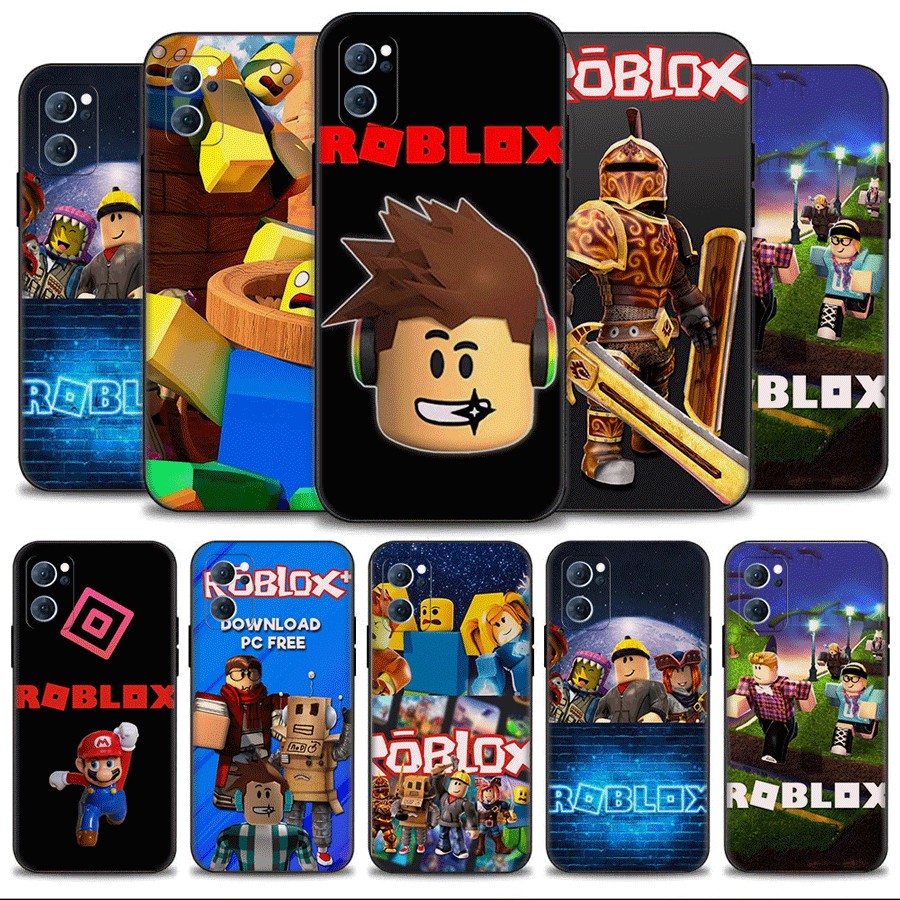 OPPO A37 Neo 9 A94 A95 A96 Roblox Game Spot TPU เคสโทรศัพท์มือถือแบบนิ่มสีดํา