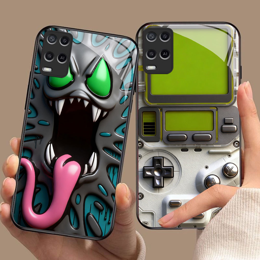 YS-66 Lego Robot HD Glass Casing สําหรับ OPPO A54 A55 Reno Narzo 7 8 8i 9 50 Pro