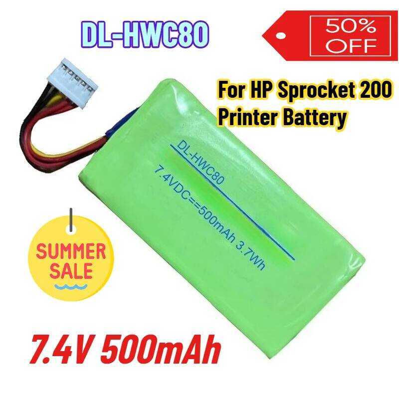 7.4V แบตเตอรี่ 500mAh P0562-LF สำหรับเครื่องพิมพ์ HP Sprocket 200