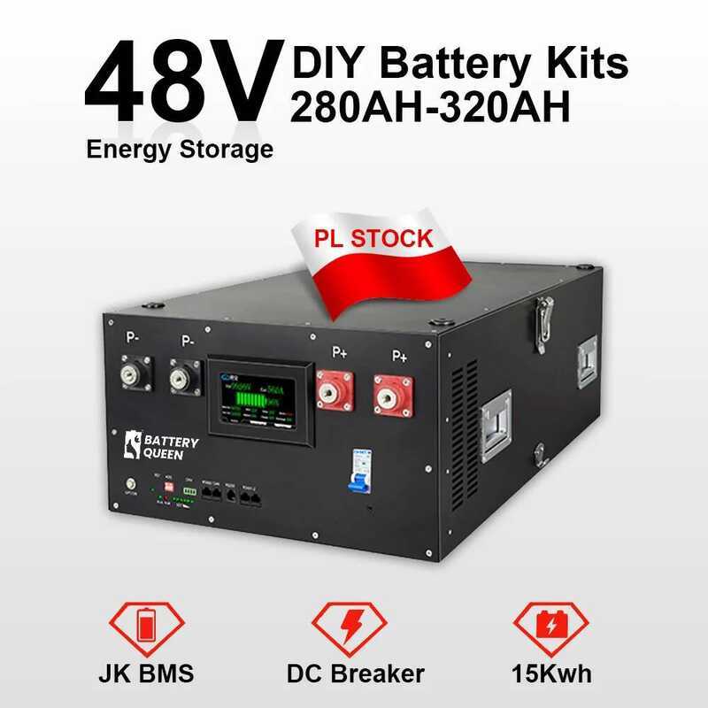 48V พรีเซลล์ พร้อม JK 16S 200A Smart BMS LiFePO4 กล่องแบตเตอรี่ 51.2V ชุด DIY 280AH 300AH 320AH 340A