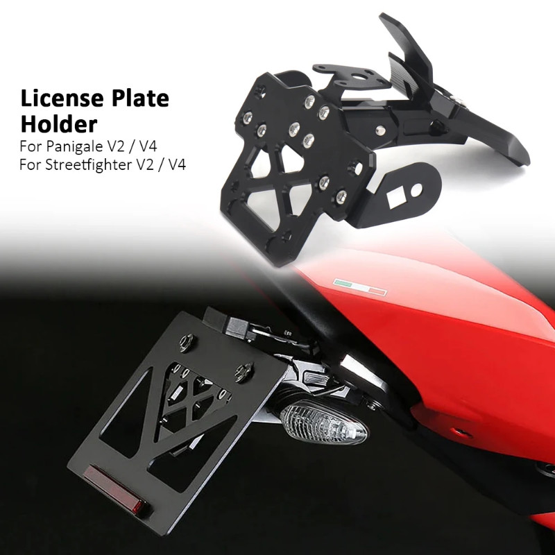 Aluminum Mount Bracket Registration Number Plate Motorcycle License Plate Holder For Ducati Streetf