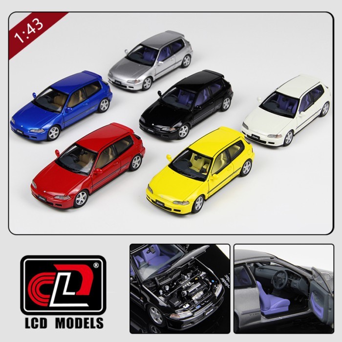 LCD 1: 43 Honda Civic Honda Civic SiR II EG6 Alloy Full Open Car Model Jewelry