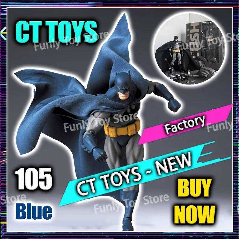 C Hot-New CT Toys Batman Hush Mafex 105 Blue Version Black Version Dc Bat Man Anime Action Figure F