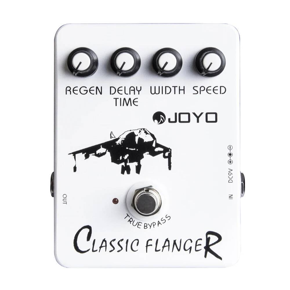 JOYO JF-07 Classic Flanger Guitar Effect Pedal Metallic Flanger Effect Guitar Pedal พร้อมเสียงทั้งเฟ