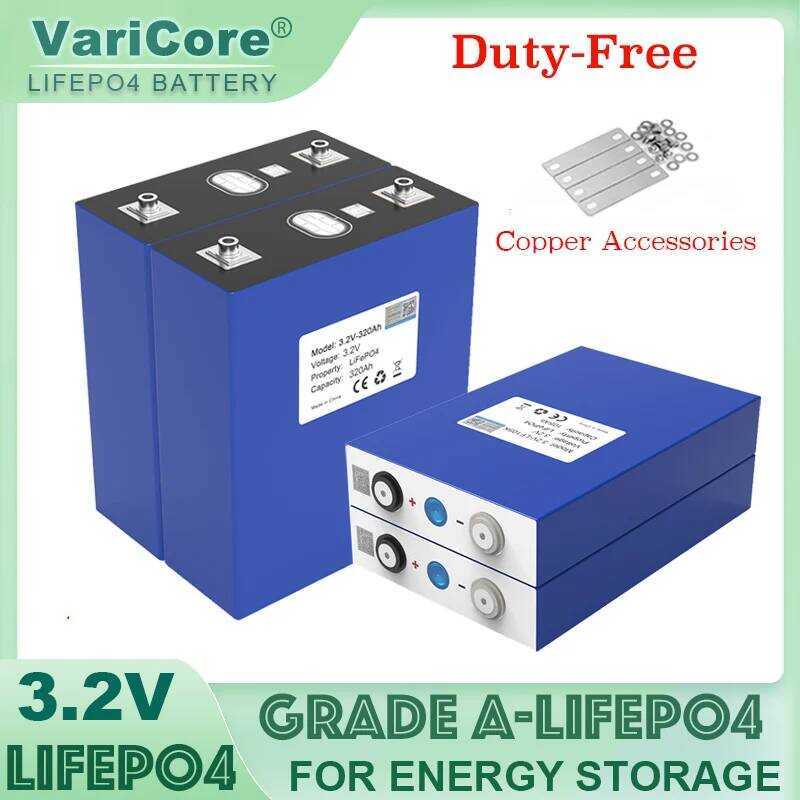 Lifepo4 แบตเตอรี่ ลิเธียมไอออนฟอสเฟต 8 ชิ้น 3.2v 340Ah 320AH 310Ah 280Ah 150Ah 105Ah สำหรับโซลาร์ 12