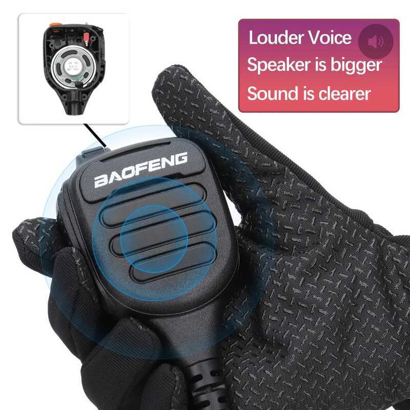 ▥  Ar-850 Mic Walkie Talkie มือถือ Heavy ลําโพงปรับระดับเสียงสําหรับ Ar-152 Uv-5R Uv-82 U