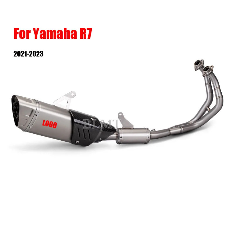 Full Systems Motorcycle Exhaust Escape Silencer For Yamaha R7 YZF R7 2021 2022 2023 Modify Front Li