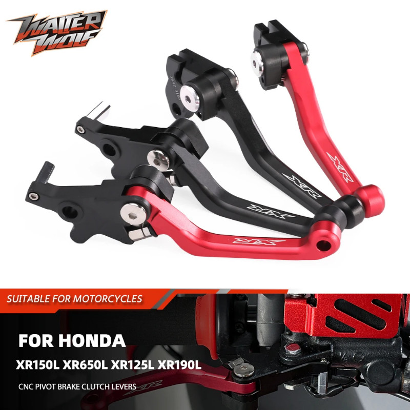2024 XR150L XR650L XR125L XR190L Black Red Brake Clutch Lever For Honda XR 150L 650L  Motocross Han