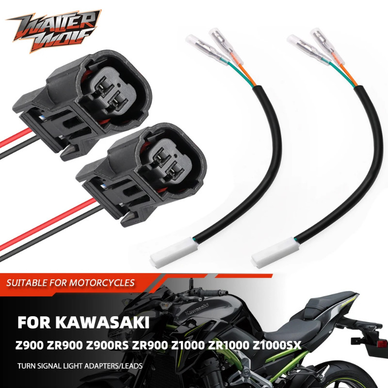 Z900 Z1000 Turn Signal Light Adapters Cable For Kawasaki ZR900 Z900RS ZR900 ZR1000 Z1000SX Z H2 SE