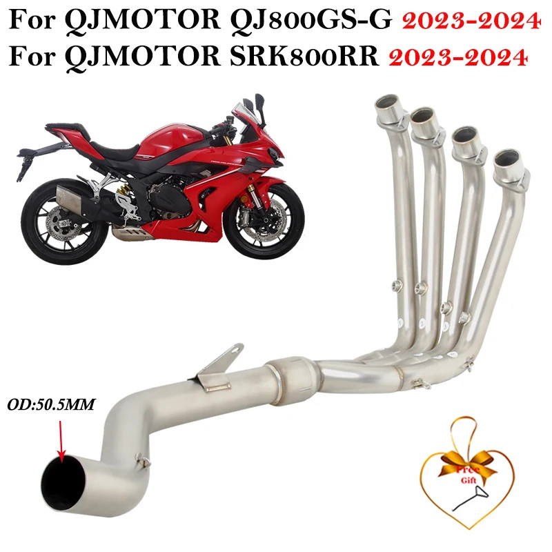 Slip On For QJMOTOR SRK800RR QJ800GS-G QJ 800 GS-G 2023 2024 Motorcycle Exhaust Escape System Conne