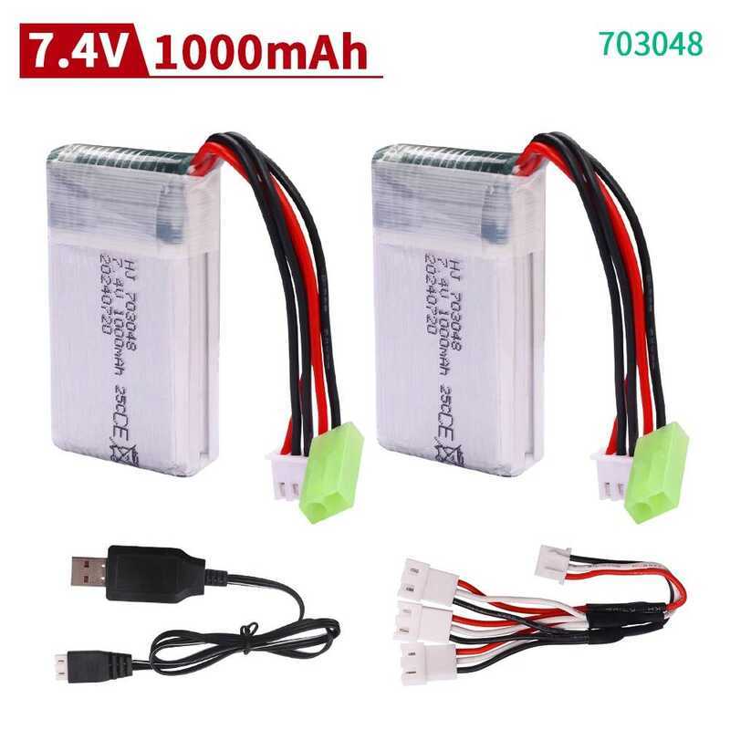 ▥ 703048 1000Mah Lipo แบตเตอรี่ขนาดเล็ก TAMIYA ปลั๊กสําหรับของเล่น Rc รถถังหุ่นยนต์เรือ 2S 7