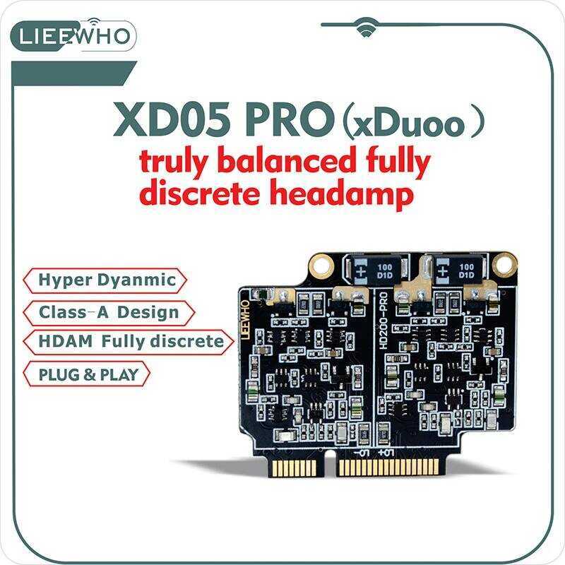 HD200pro Lieewho สำหรับ XD05PRO การ์ดเสียงวงจรอนาล็อก# แอมป์หูฟังแบบแยกส่วนที่สมดุลอย่างแท้จริง# xDu