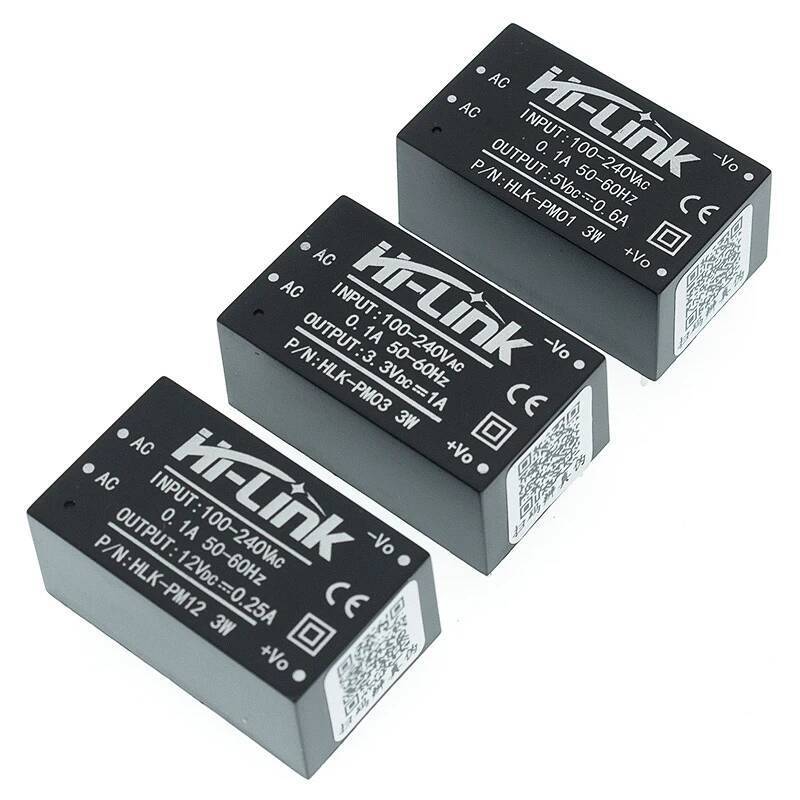 HLK-5M03 HLK-5M05 HLK-5M12 5W AC-DC 220V ถึง 12V/5V/3.3V Buck ขั้นตอนลงโมดูลแหล่งจ่ายไฟแปลงอัจฉริยะ