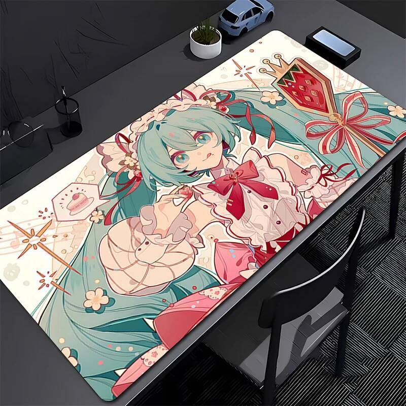 แผ่นรองเมาส์ Kawaii อะนิเมะคีย์บอร์ด Pad PC H-hatsunes M-miku Gaming น่ารักเดสก์ท็อปแผ่นรองเม้าส์แล็
