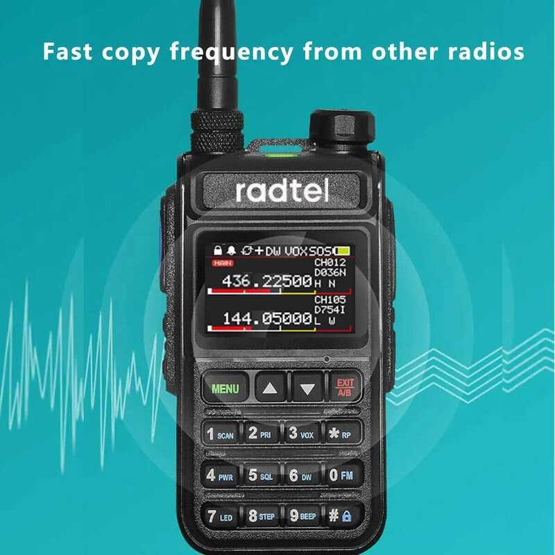 ▥ Radtel Rt-890 Full วิทยุสมัครเล่น 2 ทิศทางวิทยุ 999Ch Walkie Talkie AM Air Aviation Band เครื