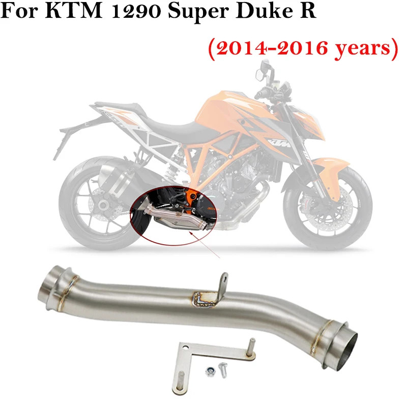 Motorcycle Exhaust Escape Middle Link Pipe Slip On For KTM 1290 Super Duke R 1290 Super Duke R 2014