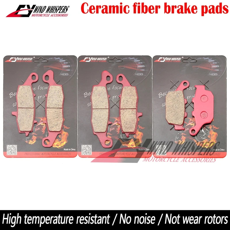 Motorcycle Ceramic Front Rear Brake Pads For Suzuki SFV 650 SFV650 Gladius 2009-2015 SV 650 ABS 201