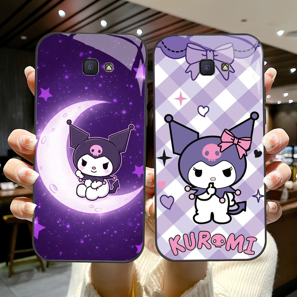 YS-64 Kuromi HD Glass Casing สําหรับ Samsung Note 9 S24 S25 FE Ultra J7 Prime J6 J4 Core Pro Plus