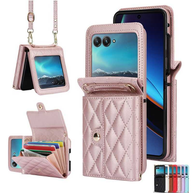 เหมาะสําหรับ Moto Razr 60 Crossbody พับออร์แกนโทรศัพท์ซองหนัง Samsung Z Flip7 Card Case X Flip อินเท