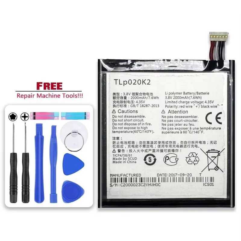 Battery TLP020K2 TLp020Kj 2000mAh For Alcatel One Touch 6039H 6039Y 6039K Idol 3 4.7 Inches