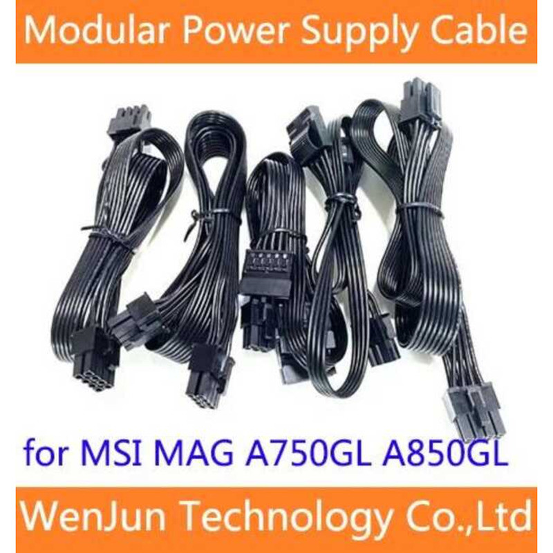 PCIE สายเคเบิลจ่ายไฟ 6+2pin / CPU 8Pin4+4 SATA IDE คุณภาพสูงสำหรับ MSI MPG A750GL A850GL ATX3.0 6+2p