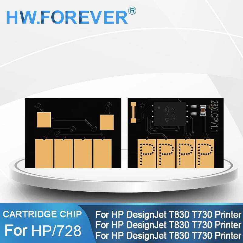 อัปเกรด ชิปตลับหมึกใหม่ 728 728XL สำหรับเครื่องพิมพ์ HP DesignJet T730 T830 9J68A F9J67A F9J66A F9J6