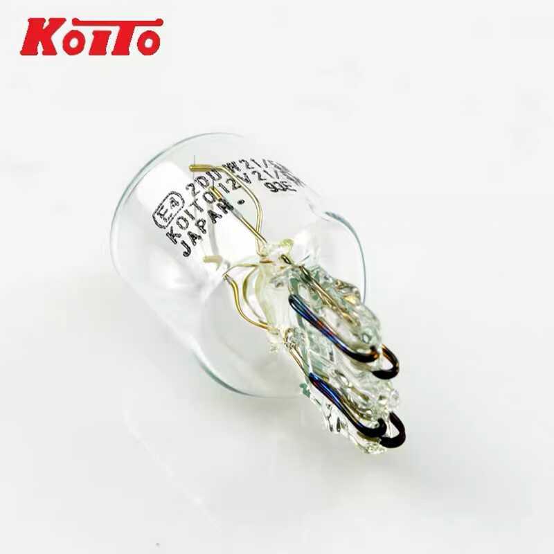 KOITO ญี่ปุ่น KOITO T20 สัญญาณ W21 5W สายคู่ขนาดใหญ่หลอดไฟไฟท้ายรถไฟเบรครถ 7443