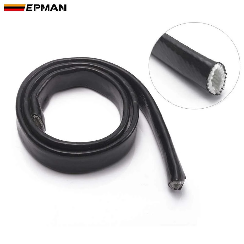 High Temperature Heat AN6 Vulcan Fire Sleeve Fire Braid Flame Shield Black 3/8X1M ID:10MM FOR VW GO