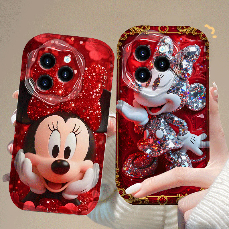 ปลอกสําหรับ Infinix HOT 40 Pro TECNO TEChno Spark 20 Pro แฟชั่นหรูหราน่ารักน่ารัก Minnie การ์ตูน 2D 