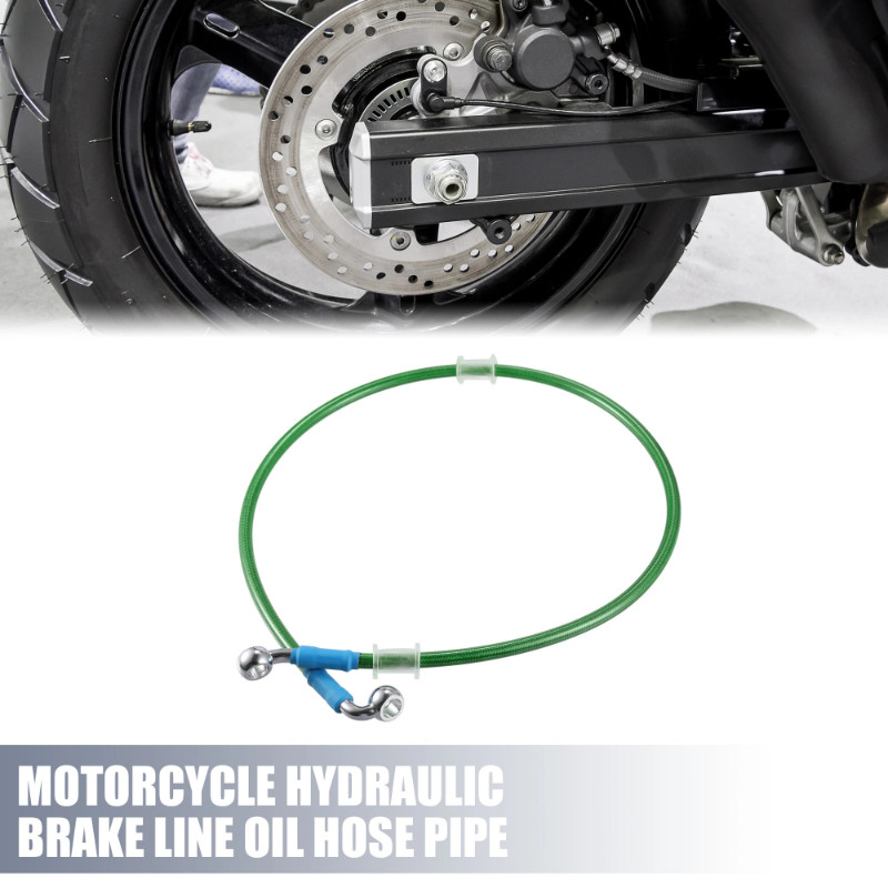 Motoforti Green 80cm-220cm AN3 M10 Car Hydraulic Brake Line Oil Hose Pipe Fitting 28° 90° Stainless