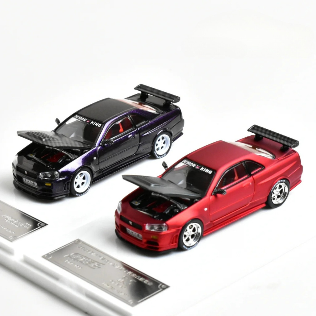 Demon King 1:64 GTR R34 รถโมเดลDiecast