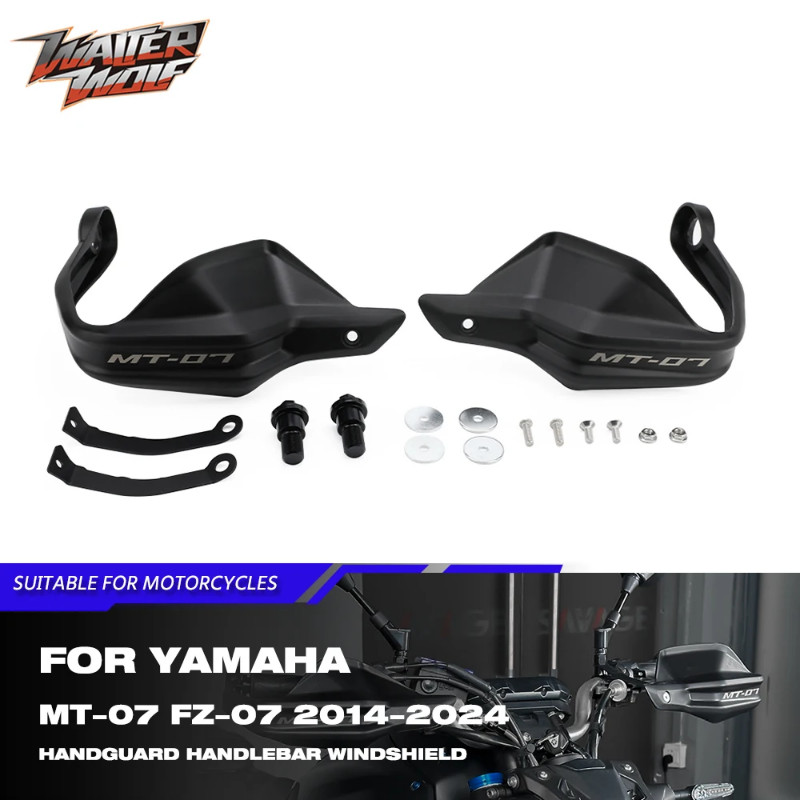 2024 MT-07 MT-03 Black Handguard Windshield For Yamaha MT07 MT03 MT25 FZ07 MT-25 FZ-07 MT FZ 03 07