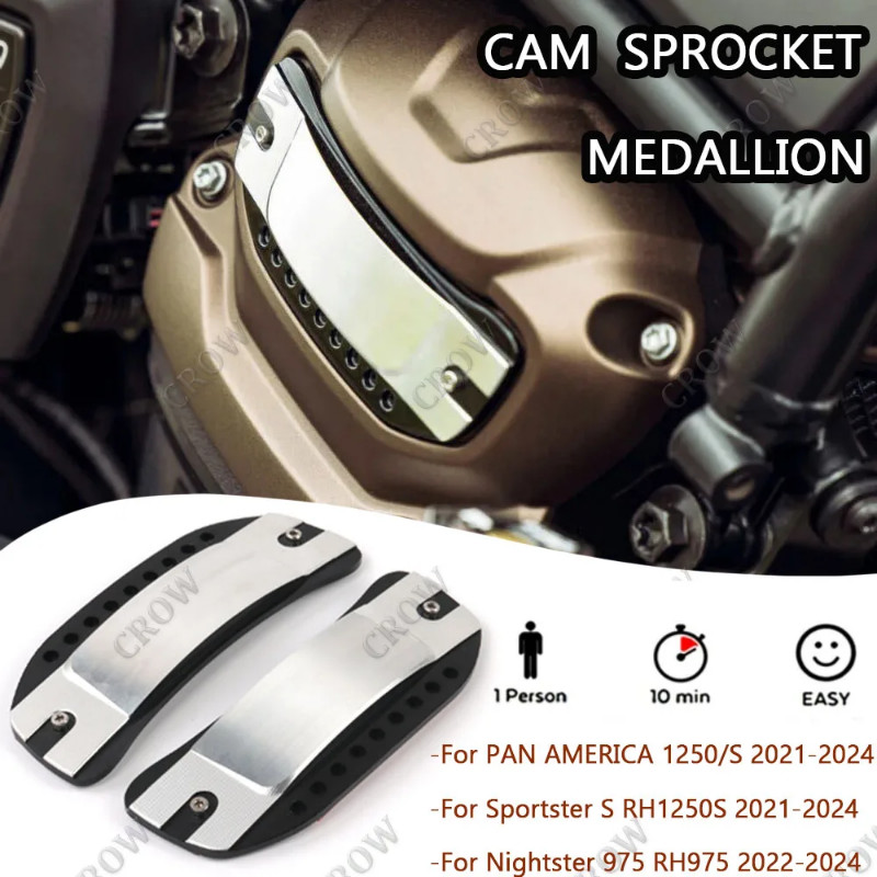 New Motorcycle Cam Sprocket Medallions Deflector Kit Nightster 975 RH975 For Nightster 975 RH975 20