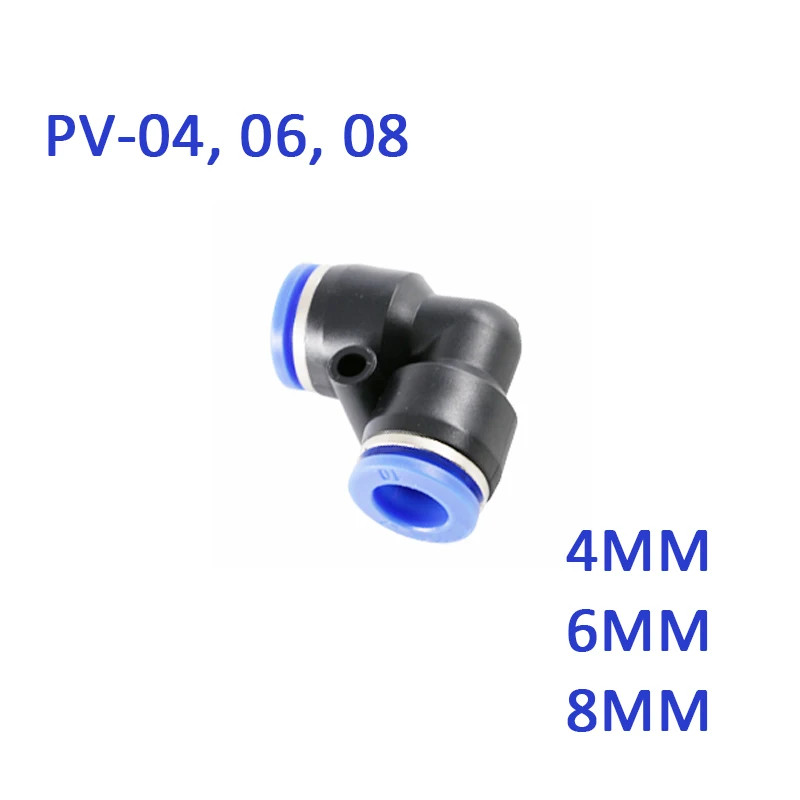 GOGO isometrical tee 4mm 6mm 8mm PV pneumatic fitting 10 PCS/LOTS