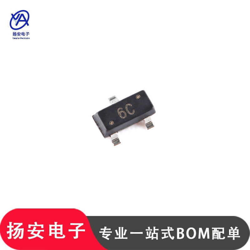 UMH Youtai BC817-40 SOT-23 ผ้าไหมหน้าจอการพิมพ์ 6C 45V/0.5A NPN ทรานซิสเตอร์ Patch Triode